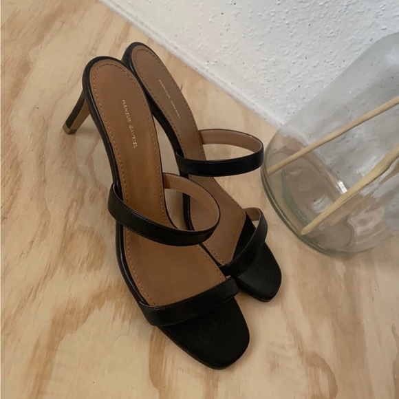 Mansur Gavriel Lamb Fino Black Sandals size 37 - Picture 2 of 5